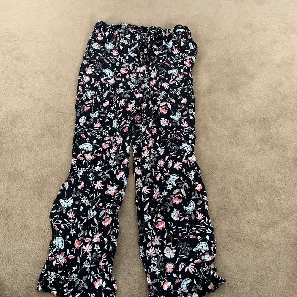 Old navy small paper bag work pants with floral print